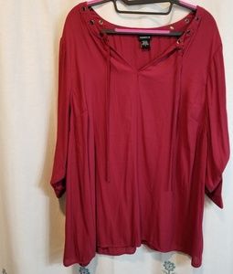 torrid Tops - Torrid wine colored grommet peasant blouse torrid Tops - Torrid wine colored grommet peasant blouse
